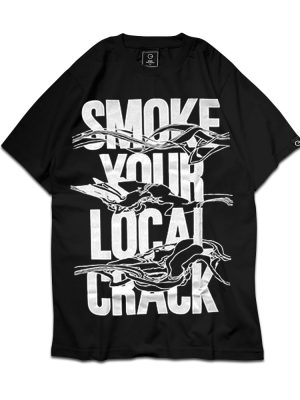 Smoke Your Local Crack Black Tee